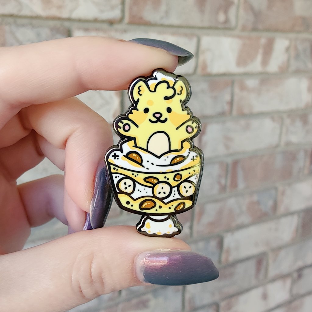 banana pudding harper enamel pin - collab with woolblossom!!