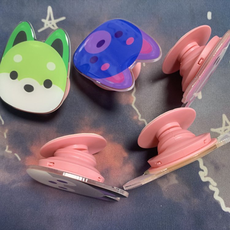 B GRADE (defective) colorful puppy phone grips