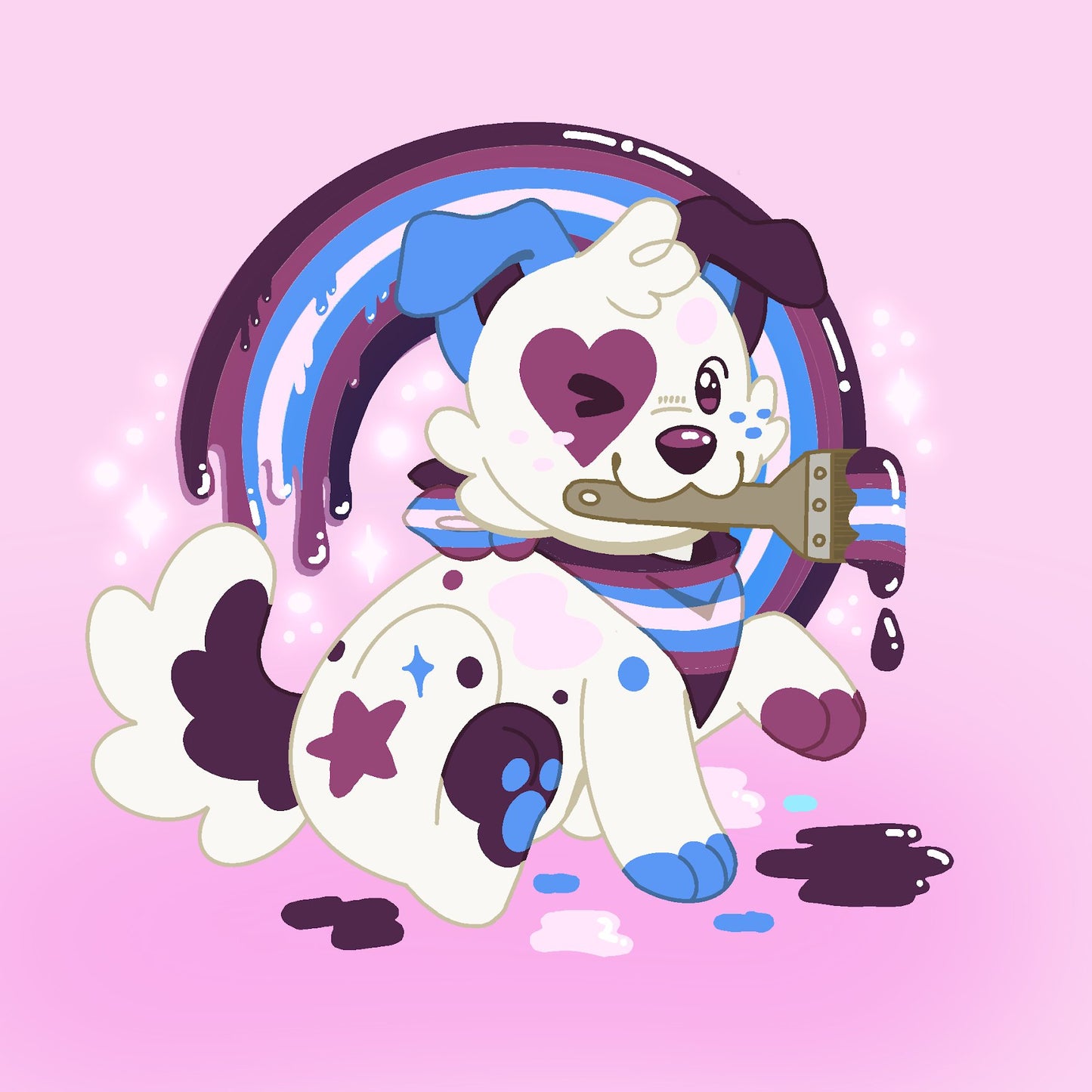 doodles paint your pride 3" vinyl sticker