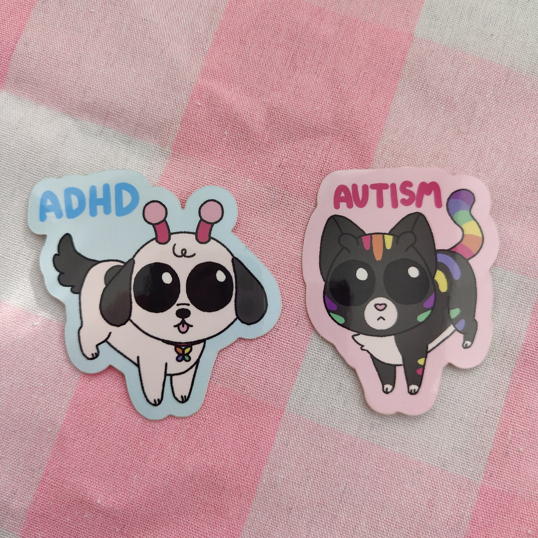 autism and adhd creatures stickers
