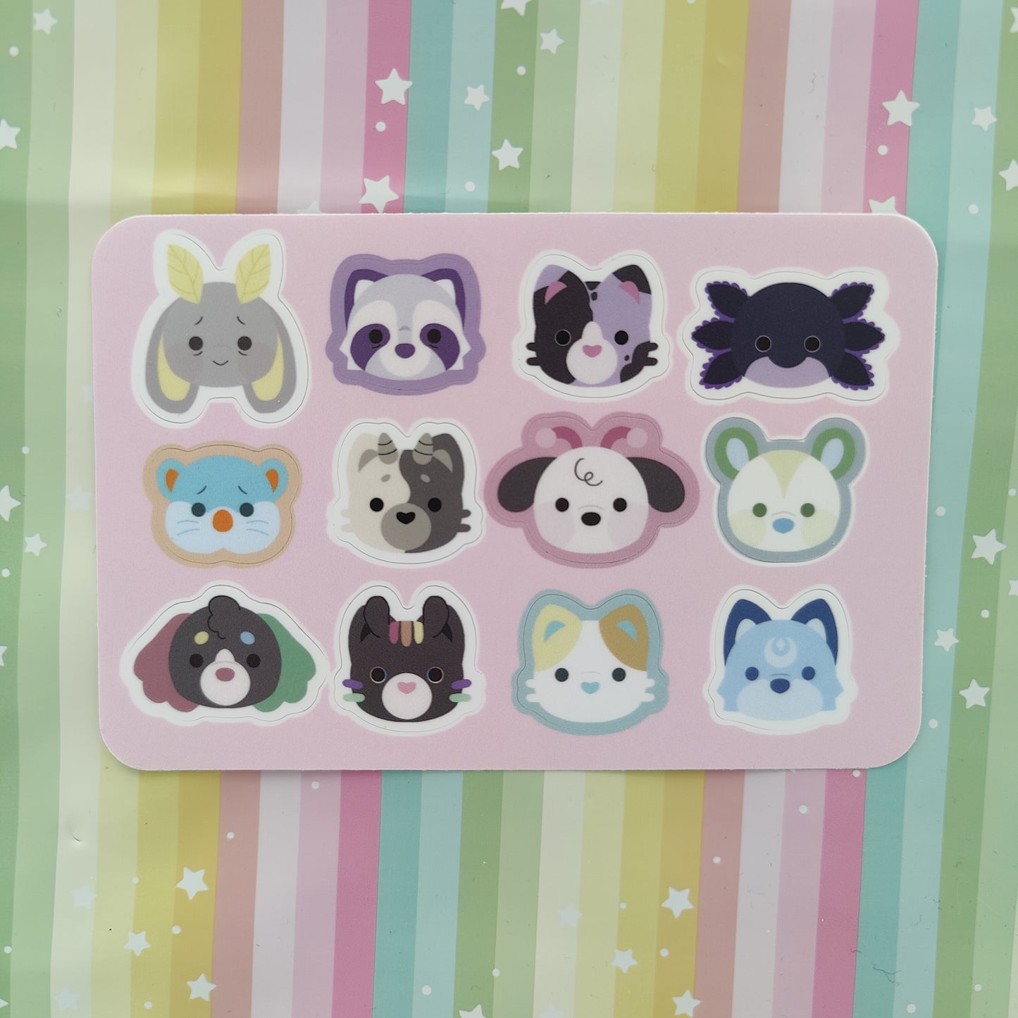 disability pride creatures icon sticker sheet