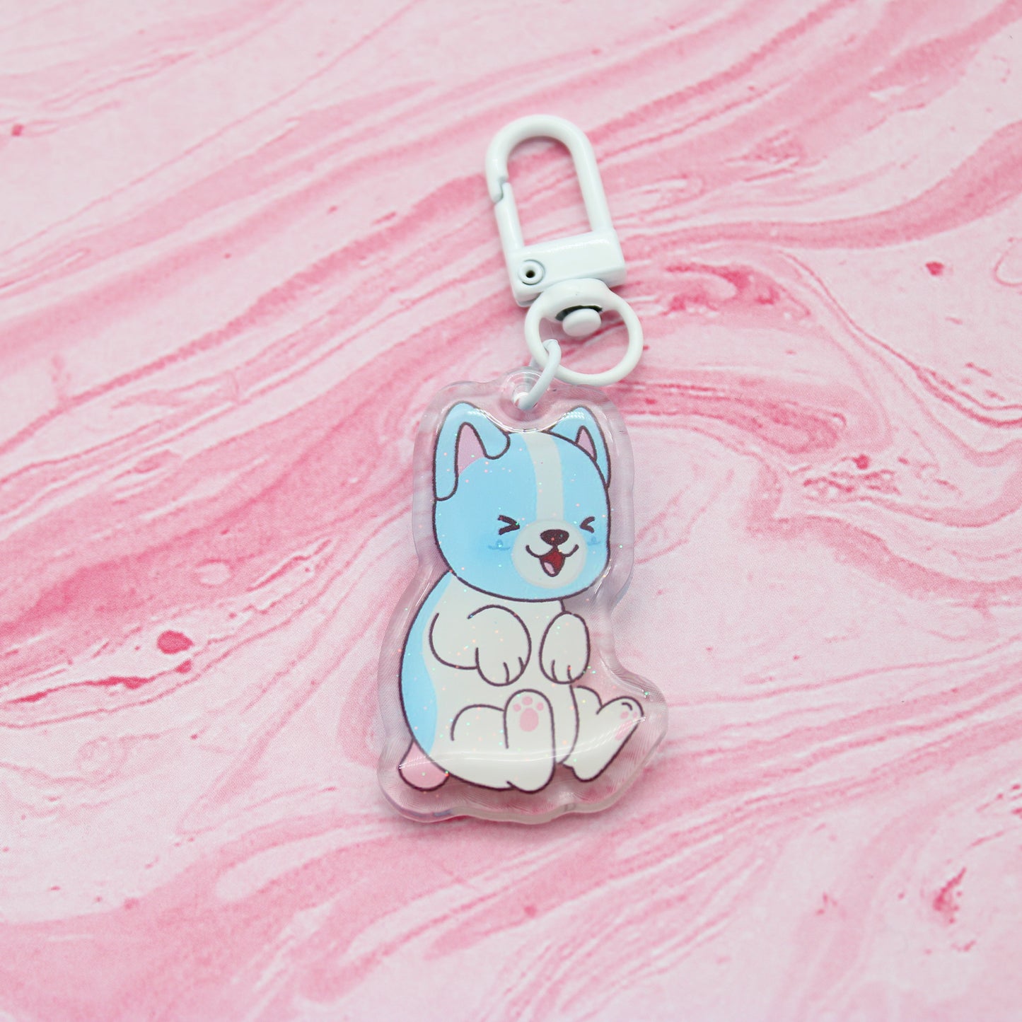 colorful puppies acrylic charms
