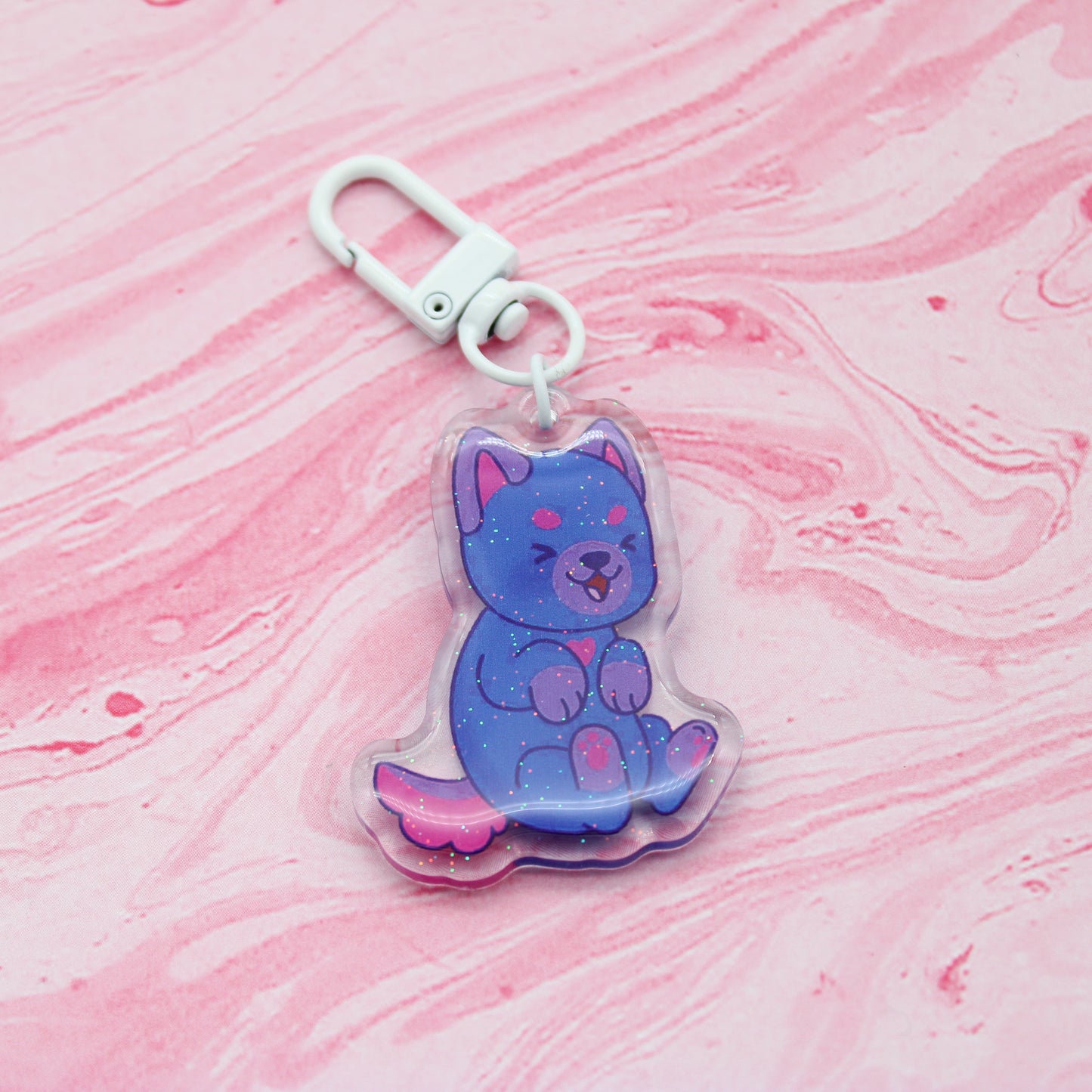colorful puppies acrylic charms