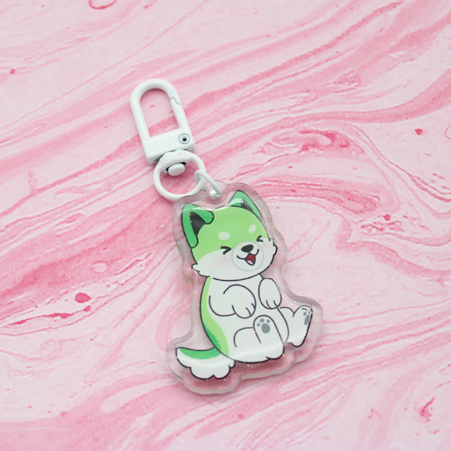 colorful puppies acrylic charms
