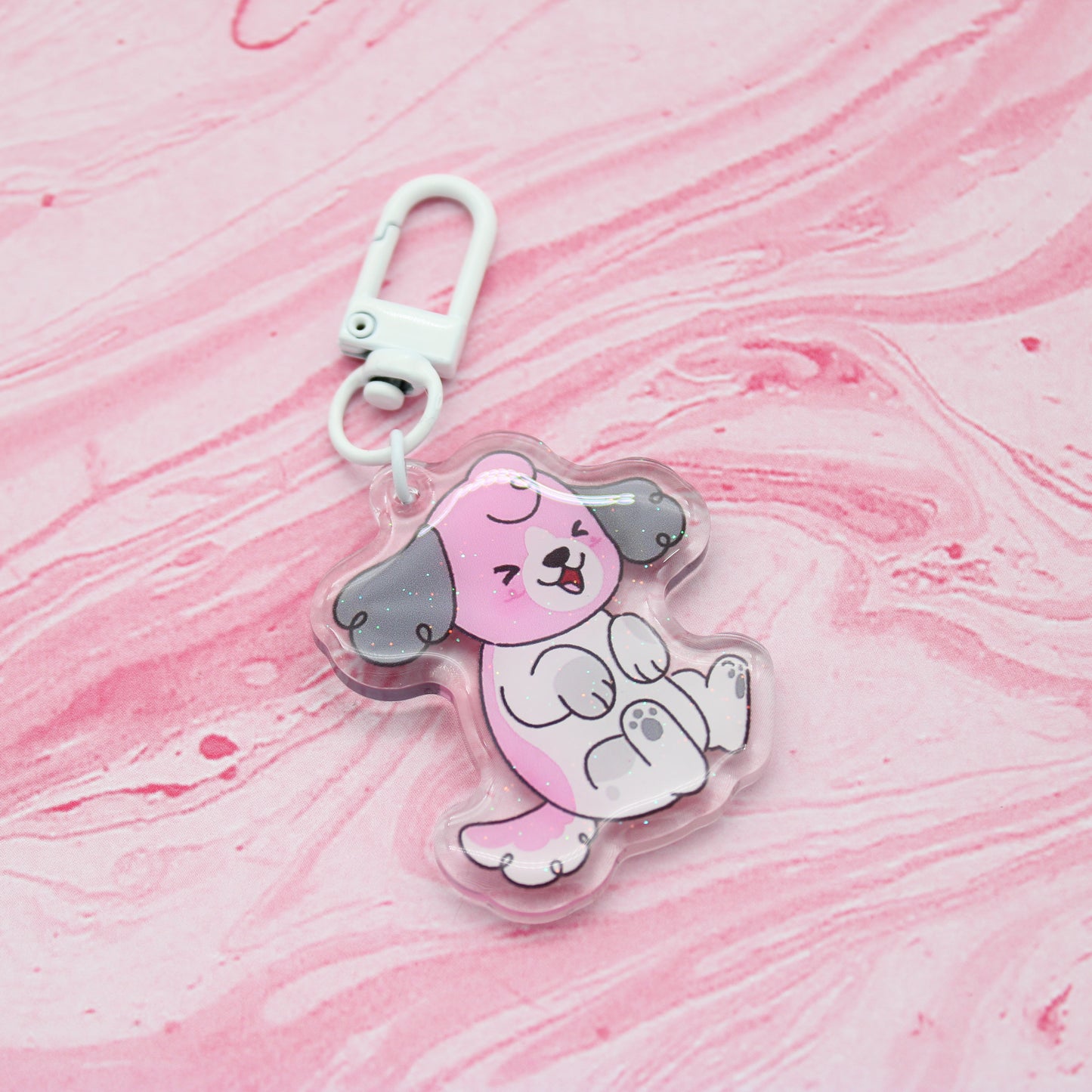 colorful puppies acrylic charms