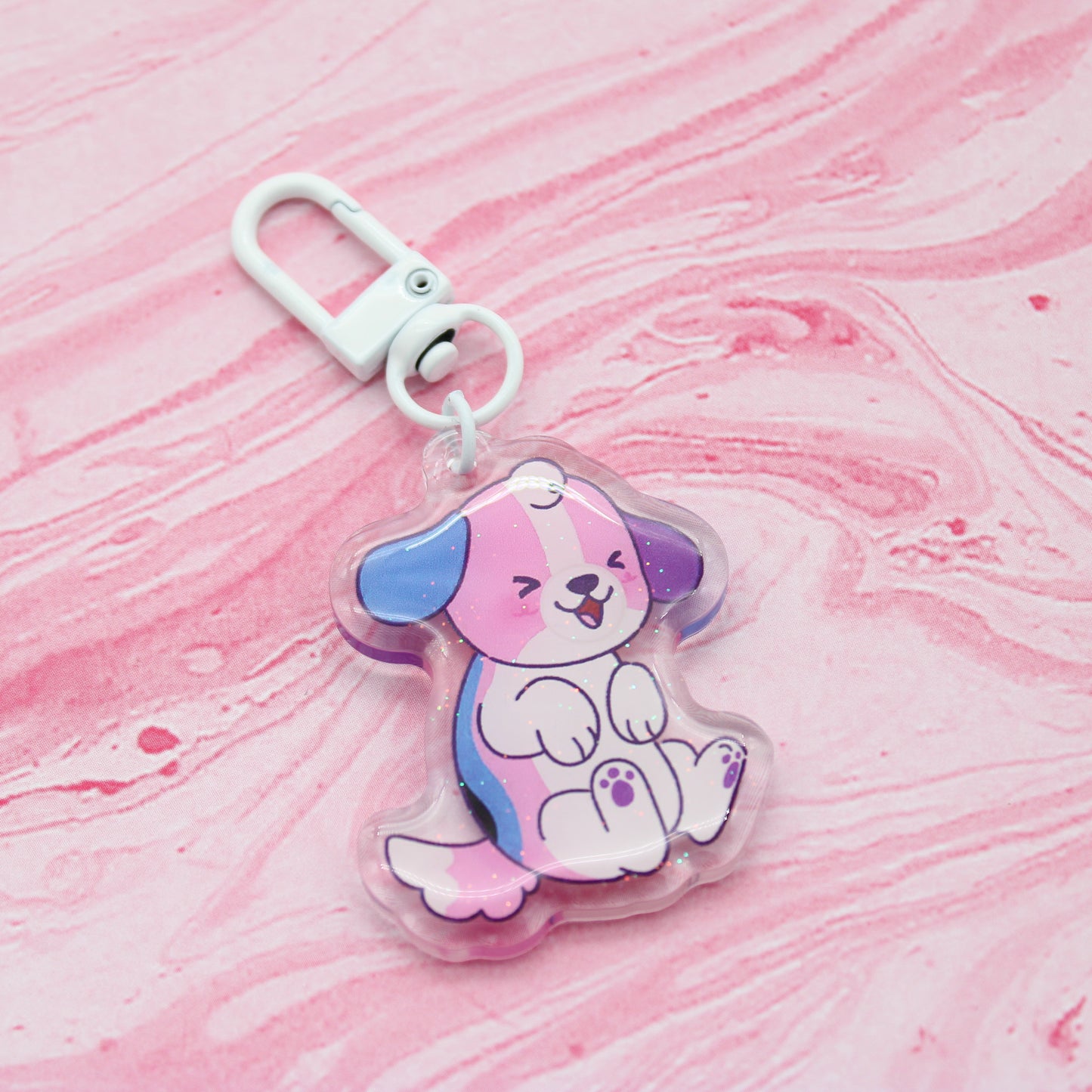 colorful puppies acrylic charms