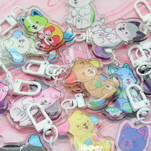 Load image into Gallery viewer, colorful puppies acrylic charms
