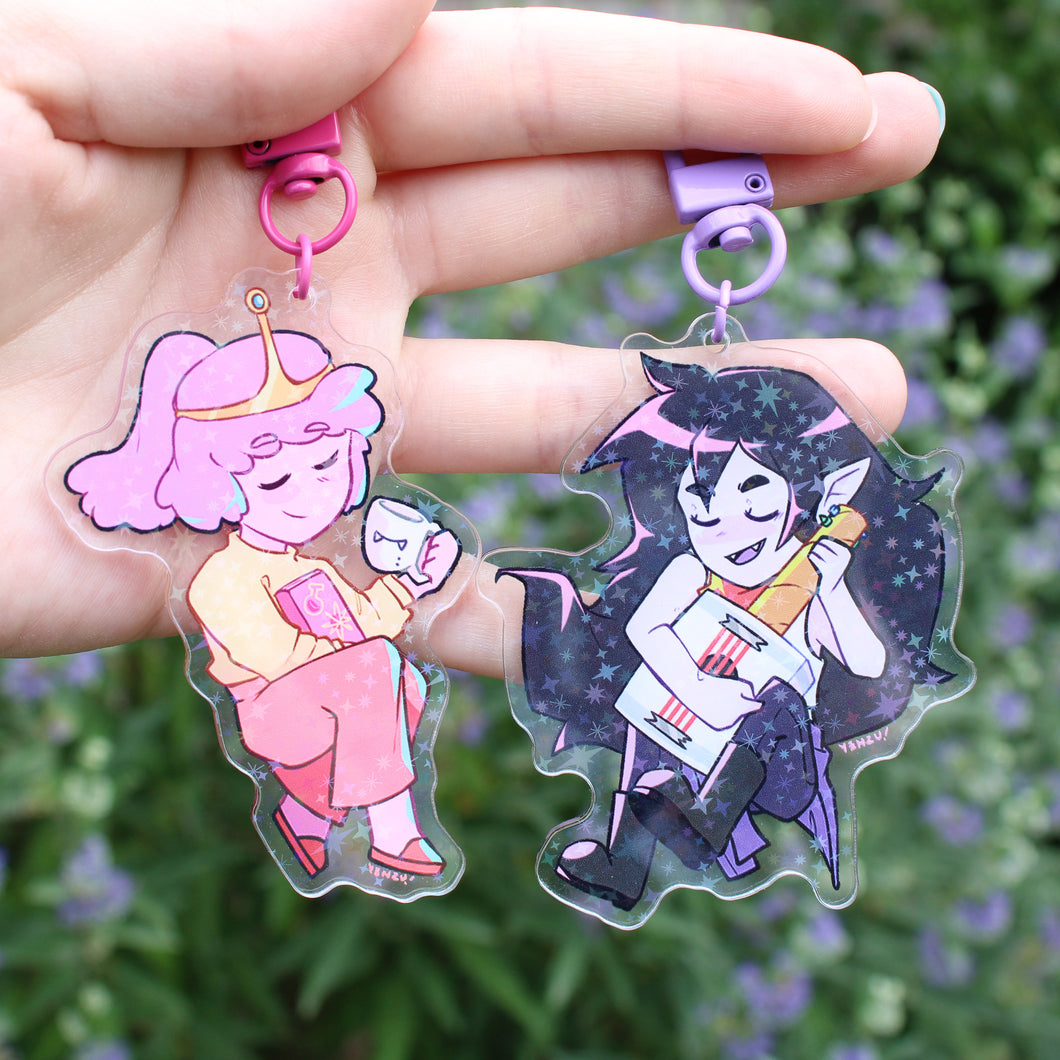 bubbline holo acrylic charms by yenzu (collab!)