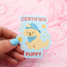 Load image into Gallery viewer, certified puppy + certified kitty matte vinyl stickers
