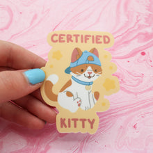 Load image into Gallery viewer, certified puppy + certified kitty matte vinyl stickers
