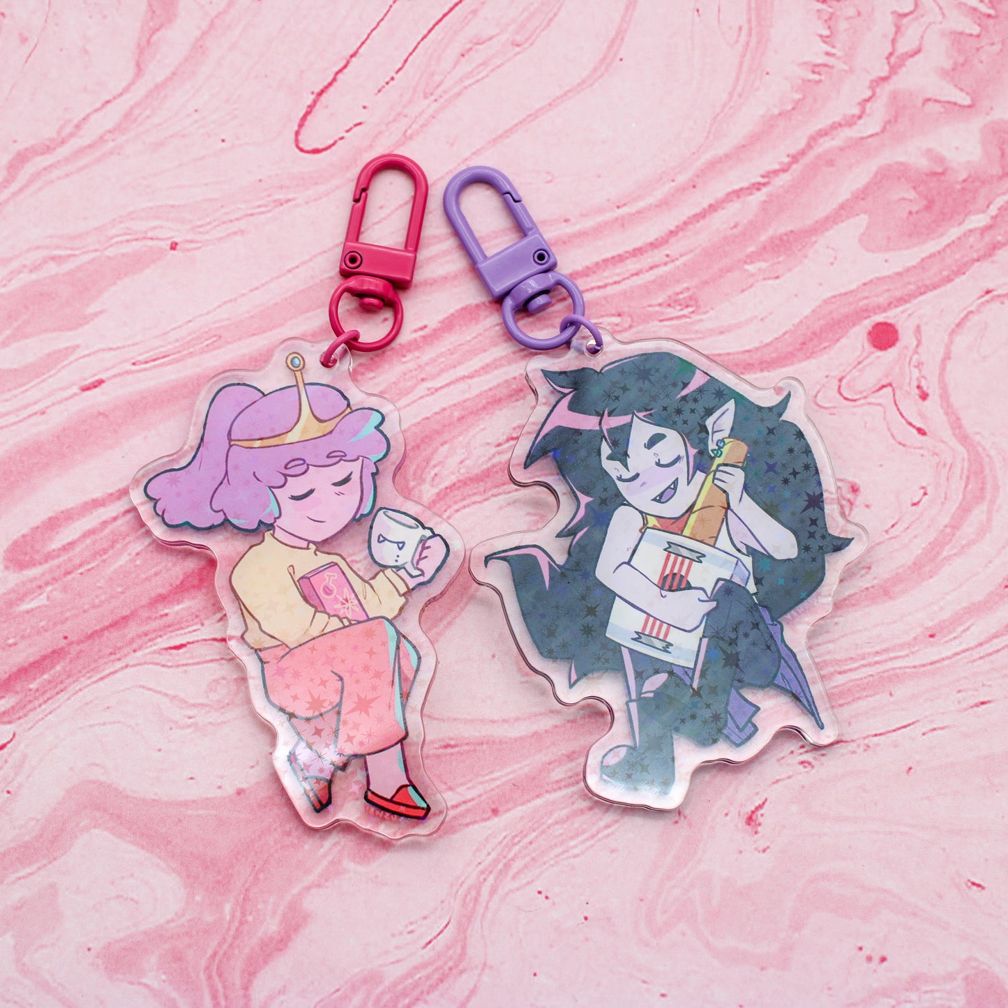 bubbline holo acrylic charms by yenzu (collab!)