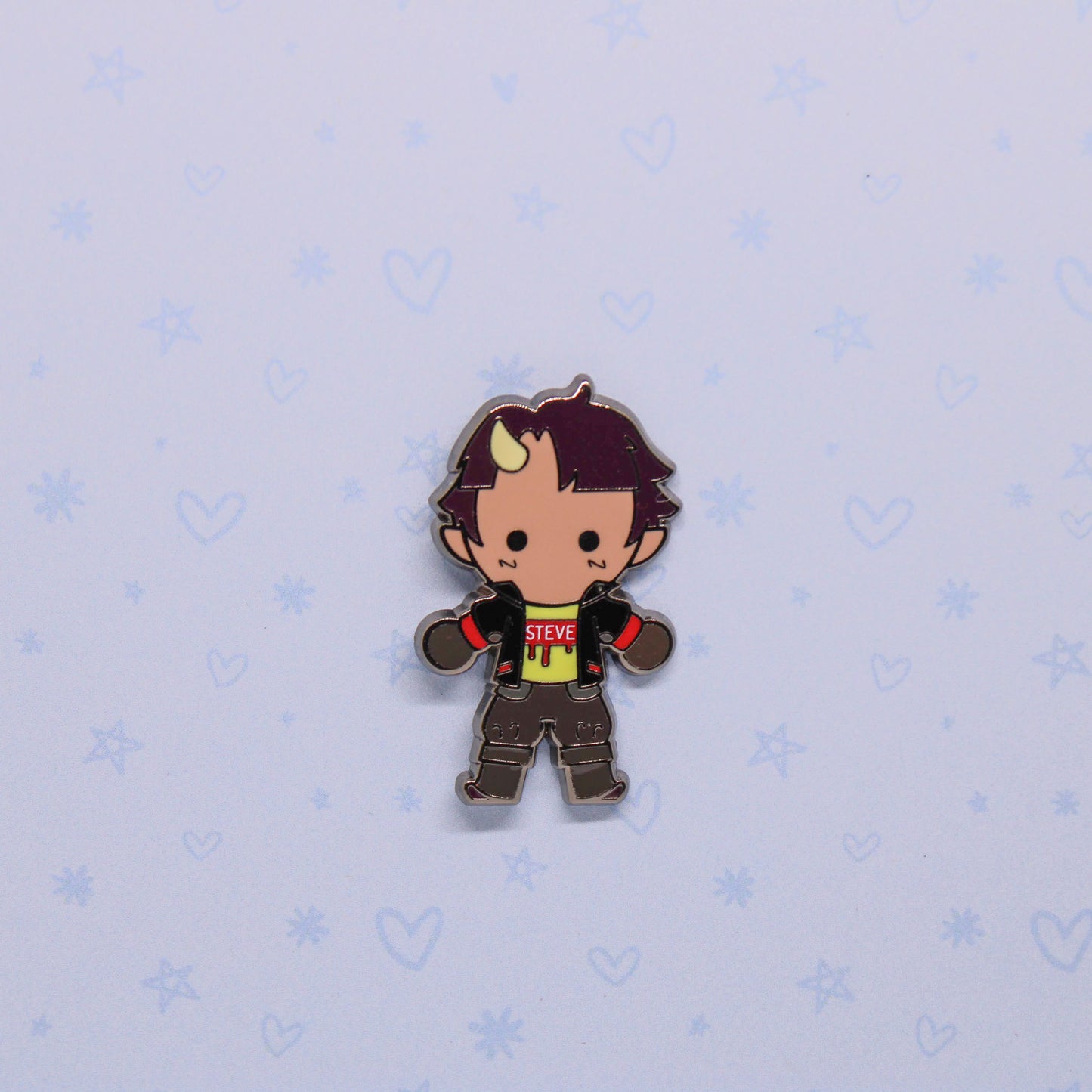 steve weebean enamel pin