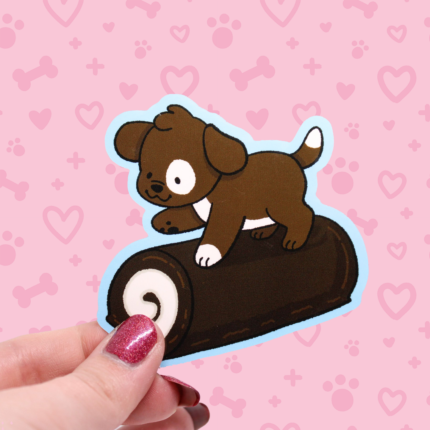 snack treat puppies vinyl stickers