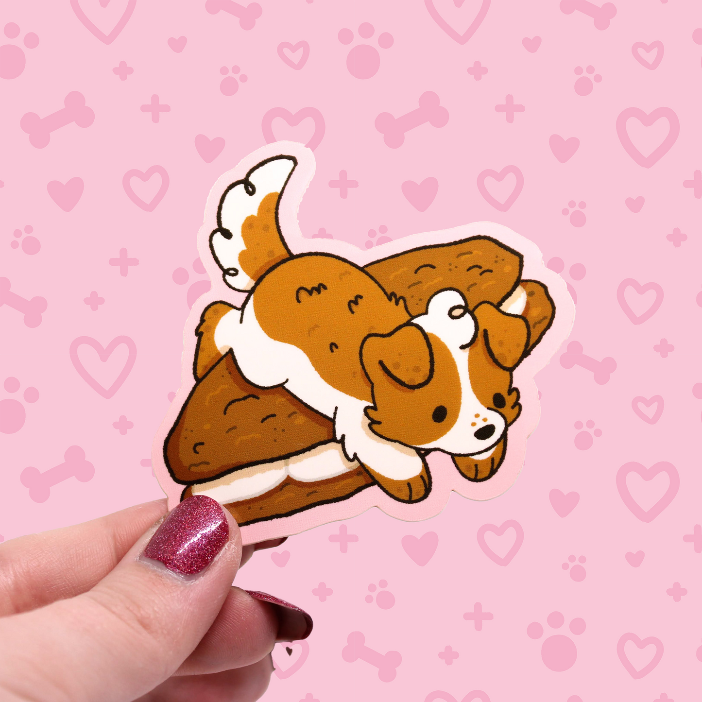 snack treat puppies vinyl stickers