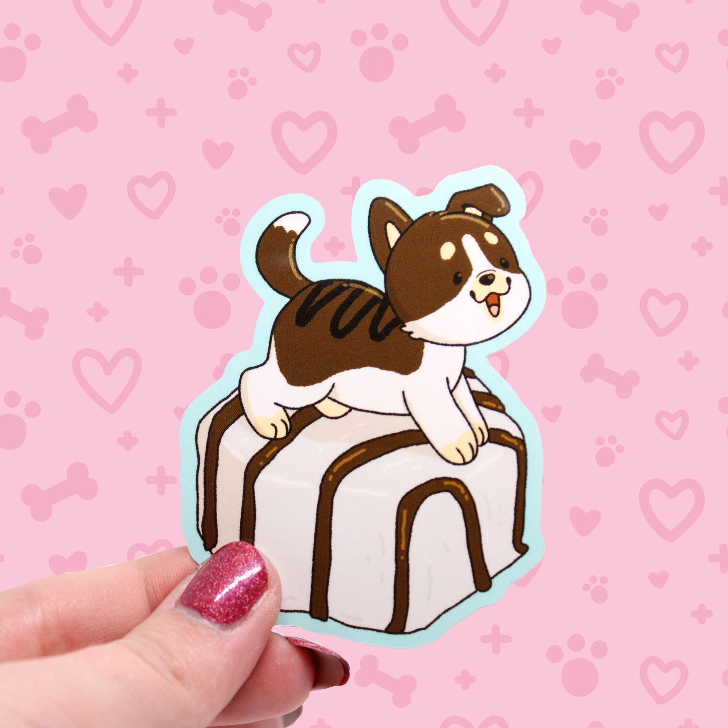 snack treat puppies vinyl stickers
