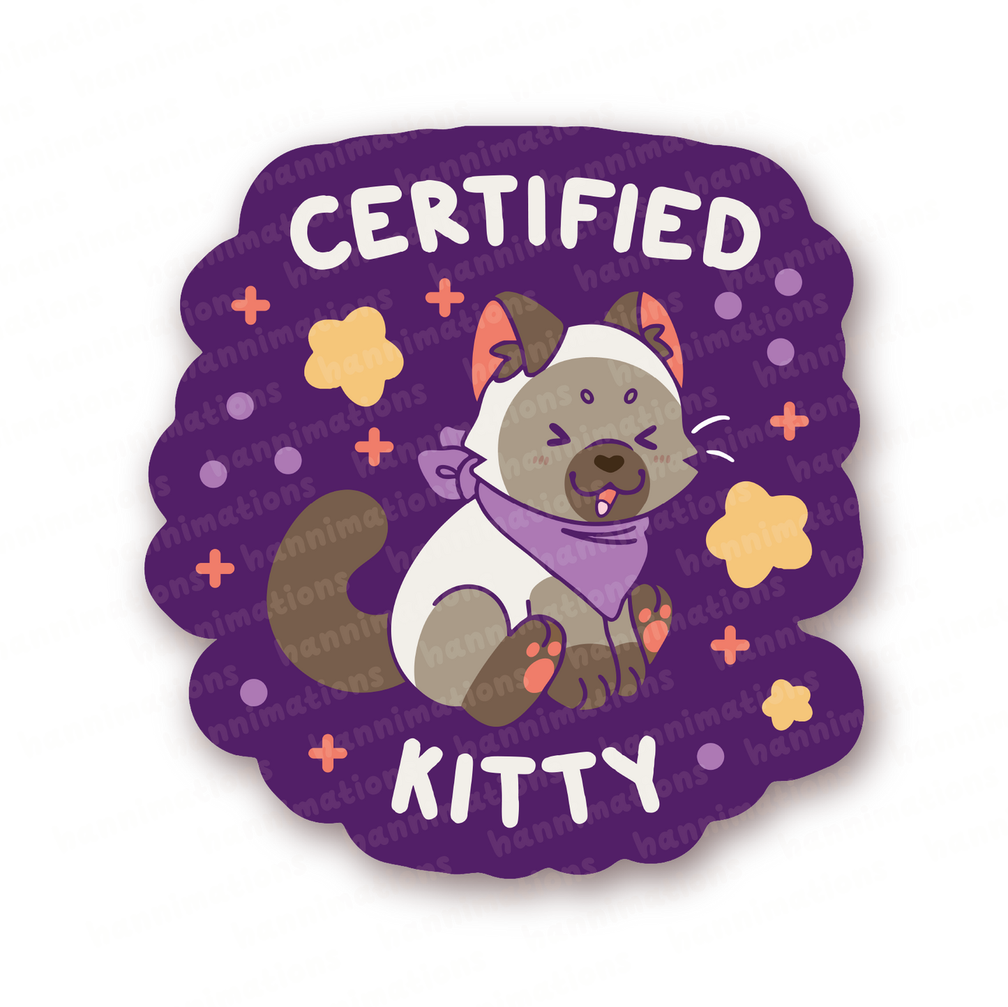 certified kitty assortment vinyl stickers