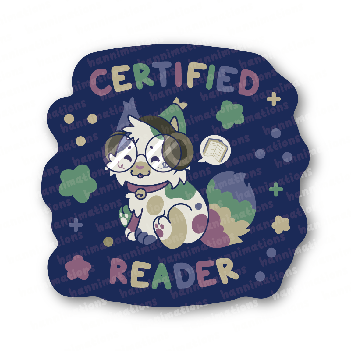 certified bookworm/reader vinyl stickers