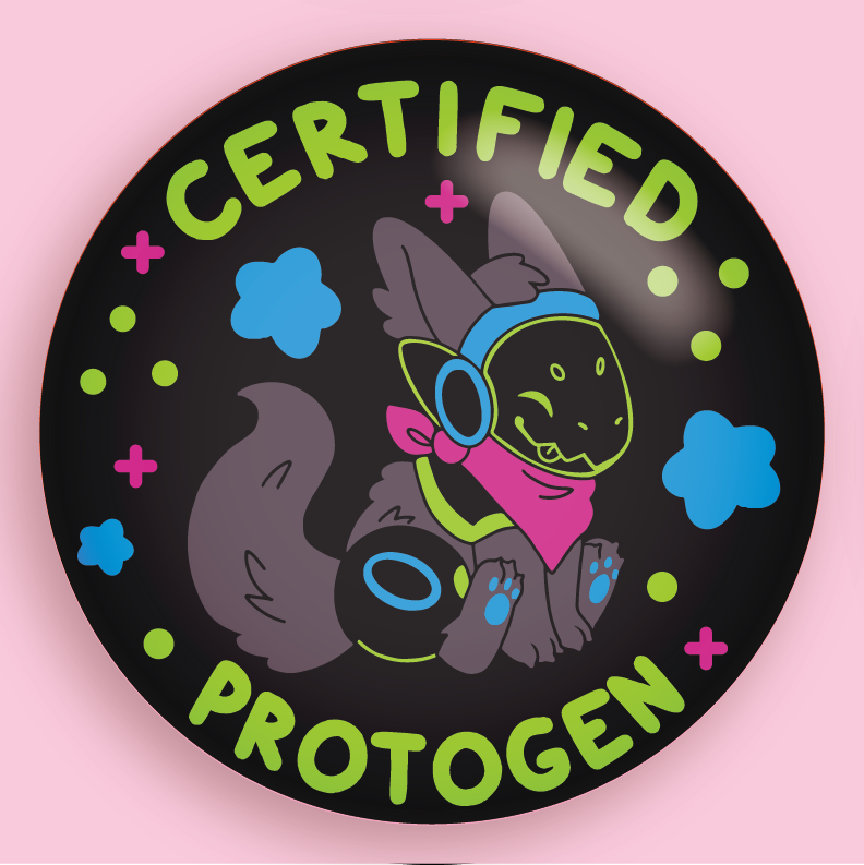 certified critter 3" pin badges!