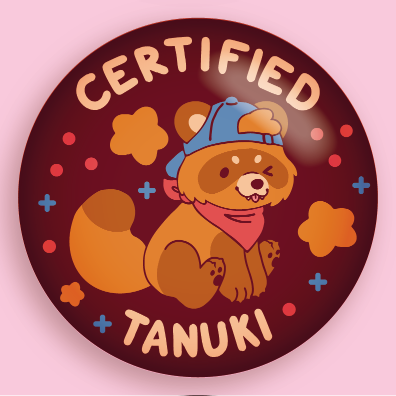 certified critter 3" pin badges!