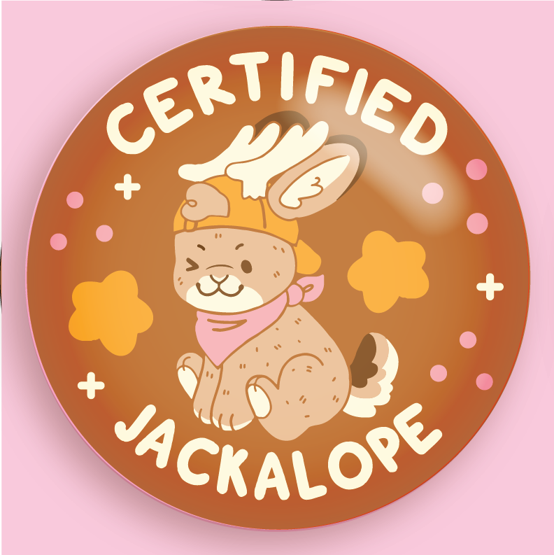 certified critter 3" pin badges!