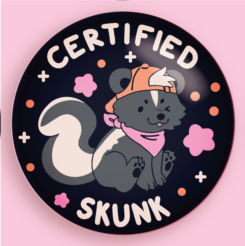 certified critter 3" pin badges!