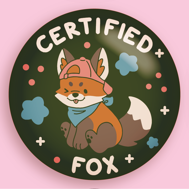 certified critter 3" pin badges!