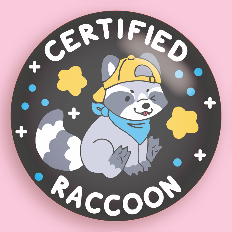 certified critter 3" pin badges!
