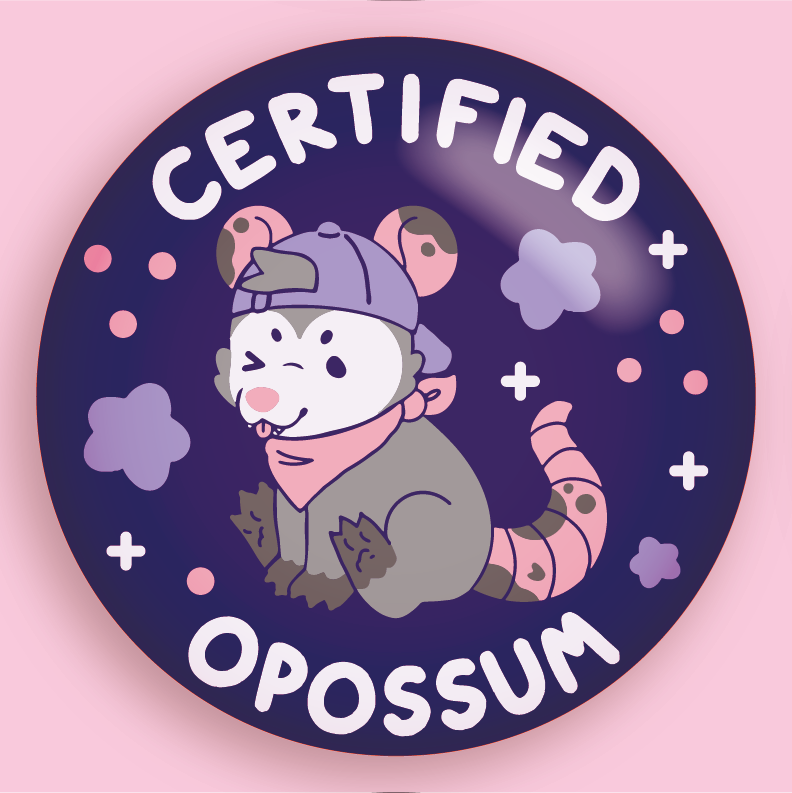 certified critter 3" pin badges!