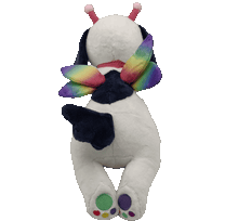 Load image into Gallery viewer, bug the ADHD puppy laying cuddle plushie!
