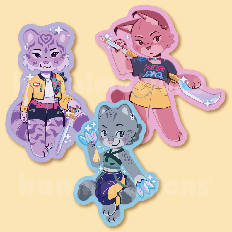 huntrix kitty 3" matte vinyl stickers