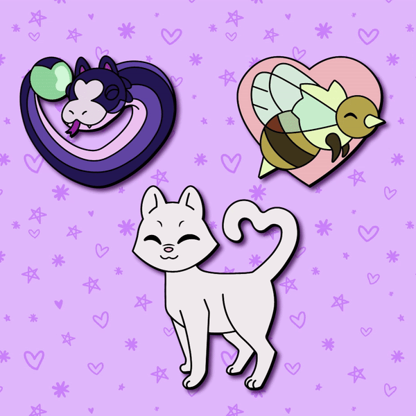 palisman heart enamel pins