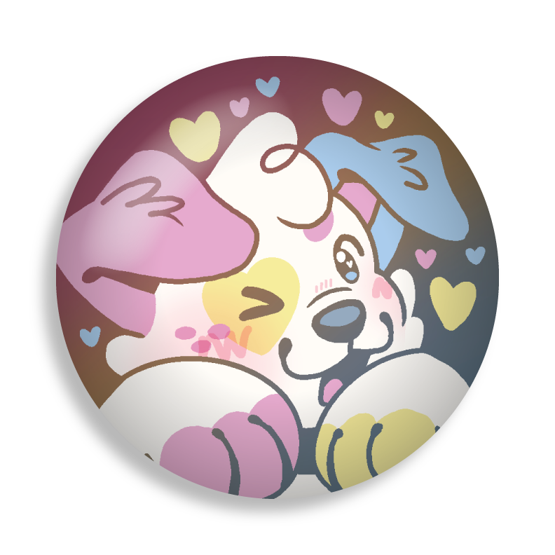 colorful doodles button pins