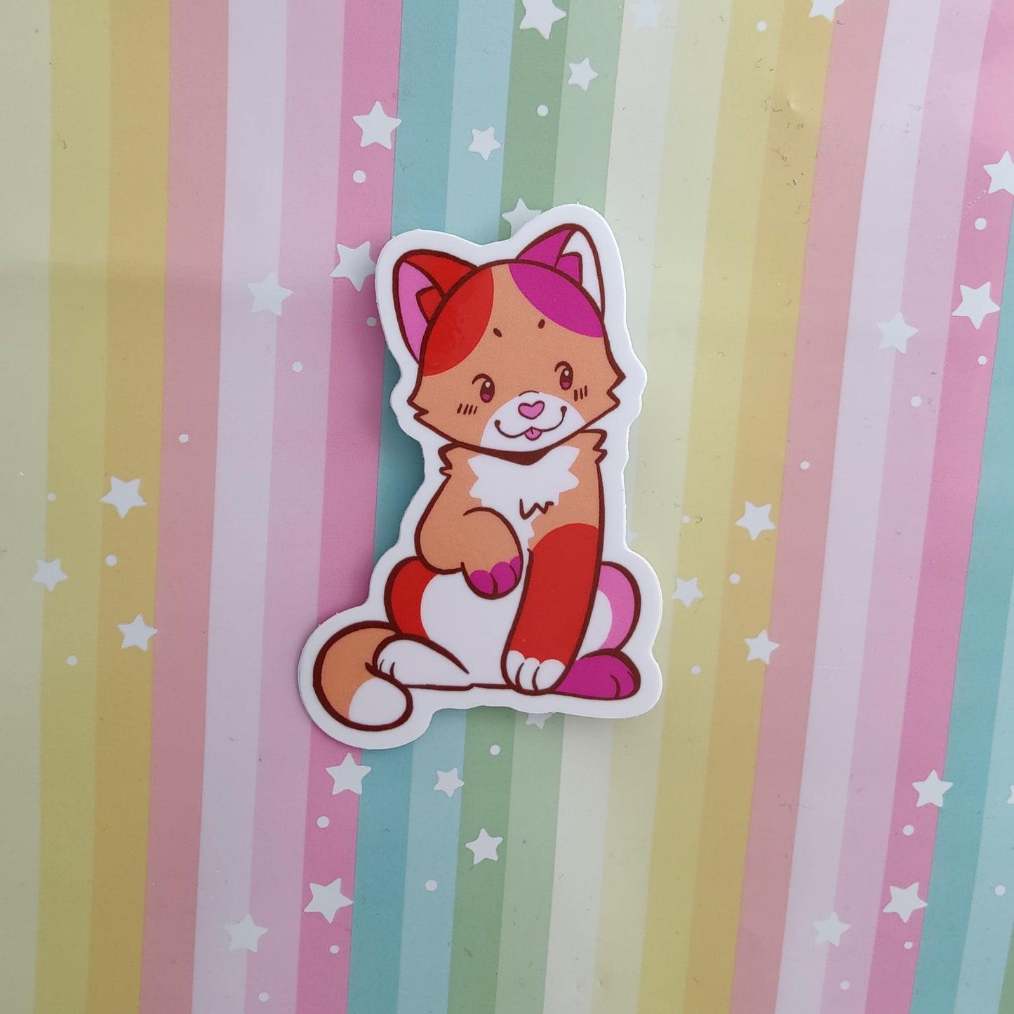 colorful kitty 3" vinyl stickers
