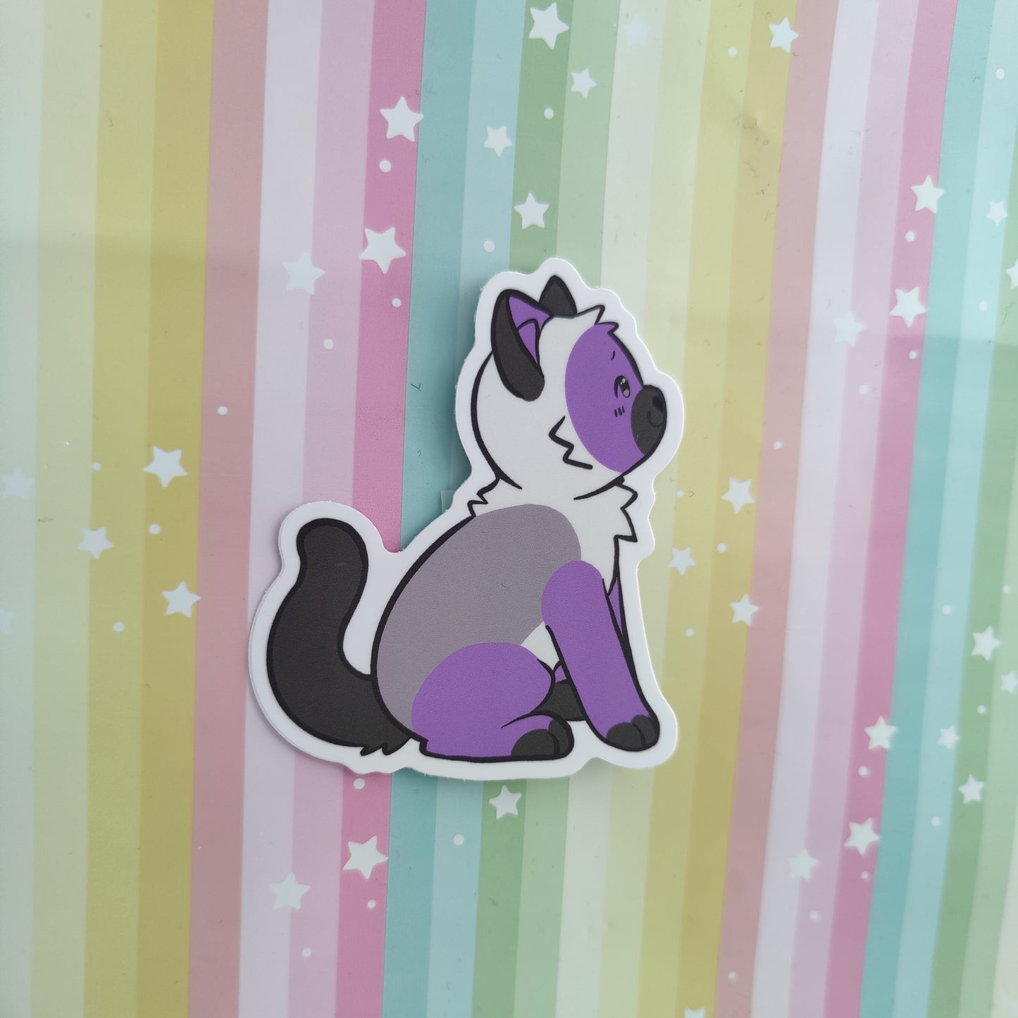 colorful kitty 3" vinyl stickers