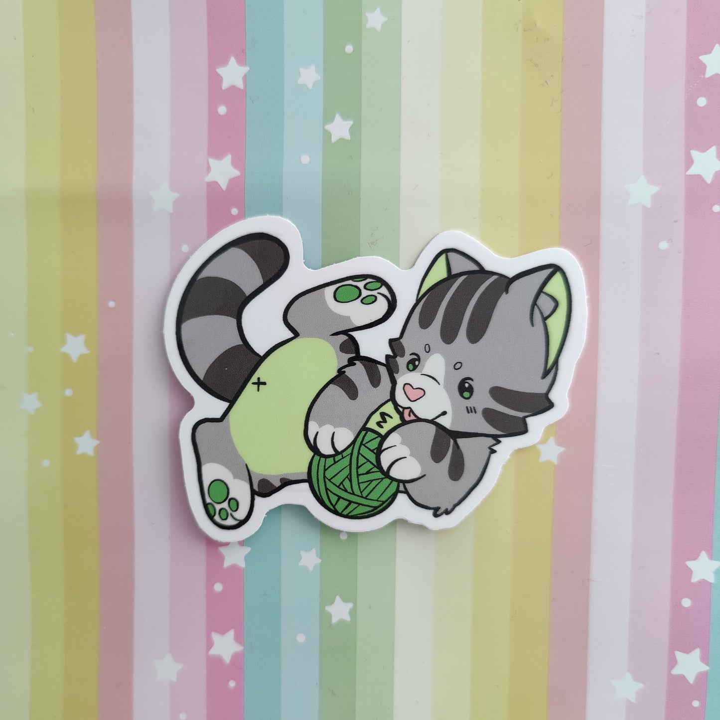 colorful kitty 3" vinyl stickers