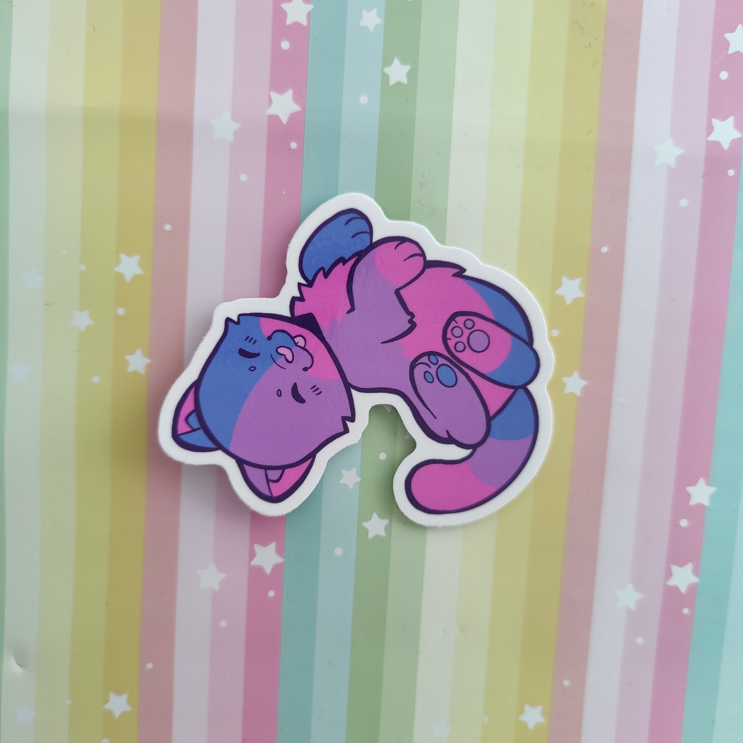 colorful kitty 3" vinyl stickers