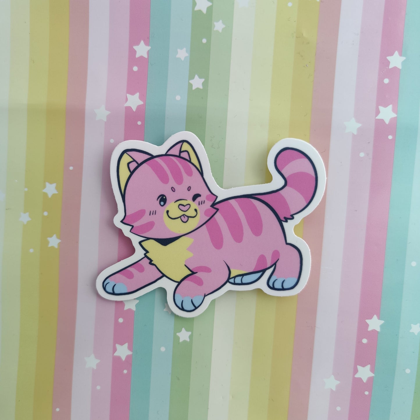 colorful kitty 3" vinyl stickers