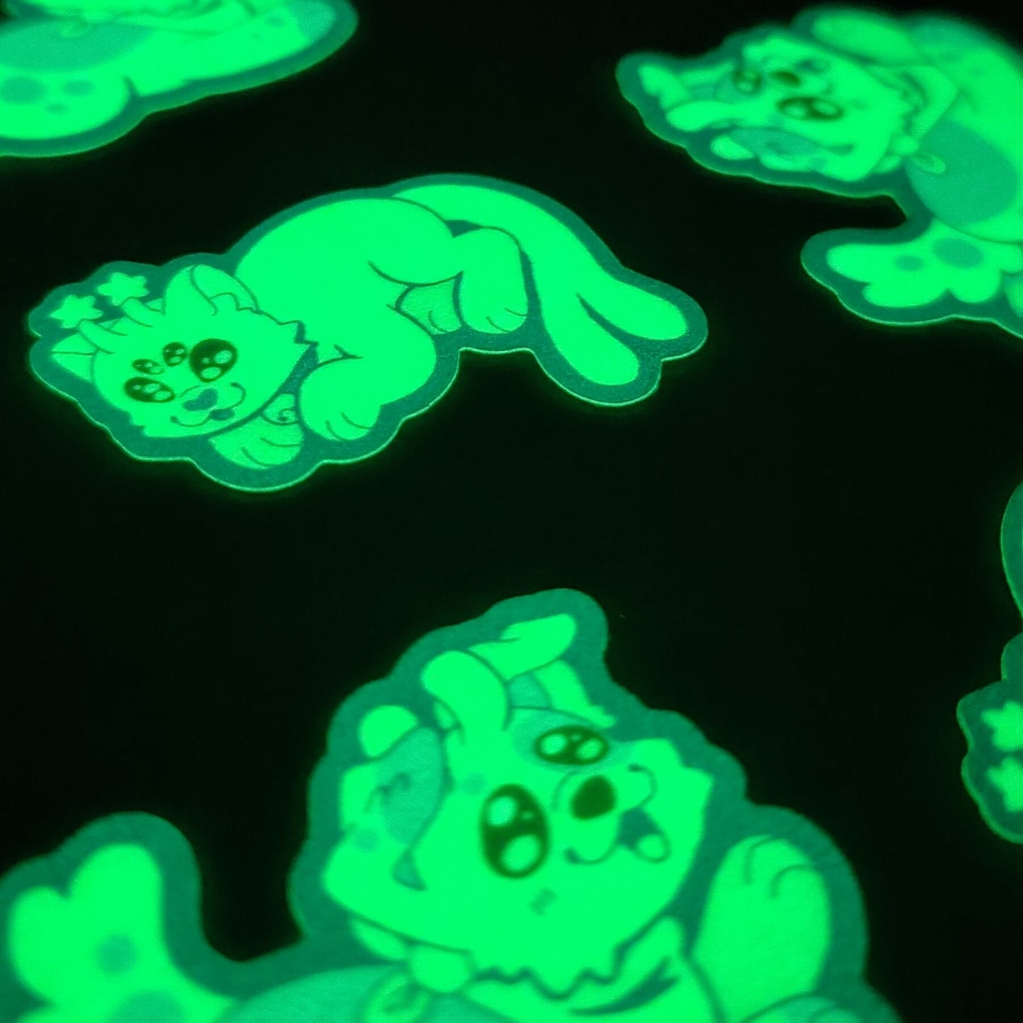 gleep and glorp glow in the dark sticker set