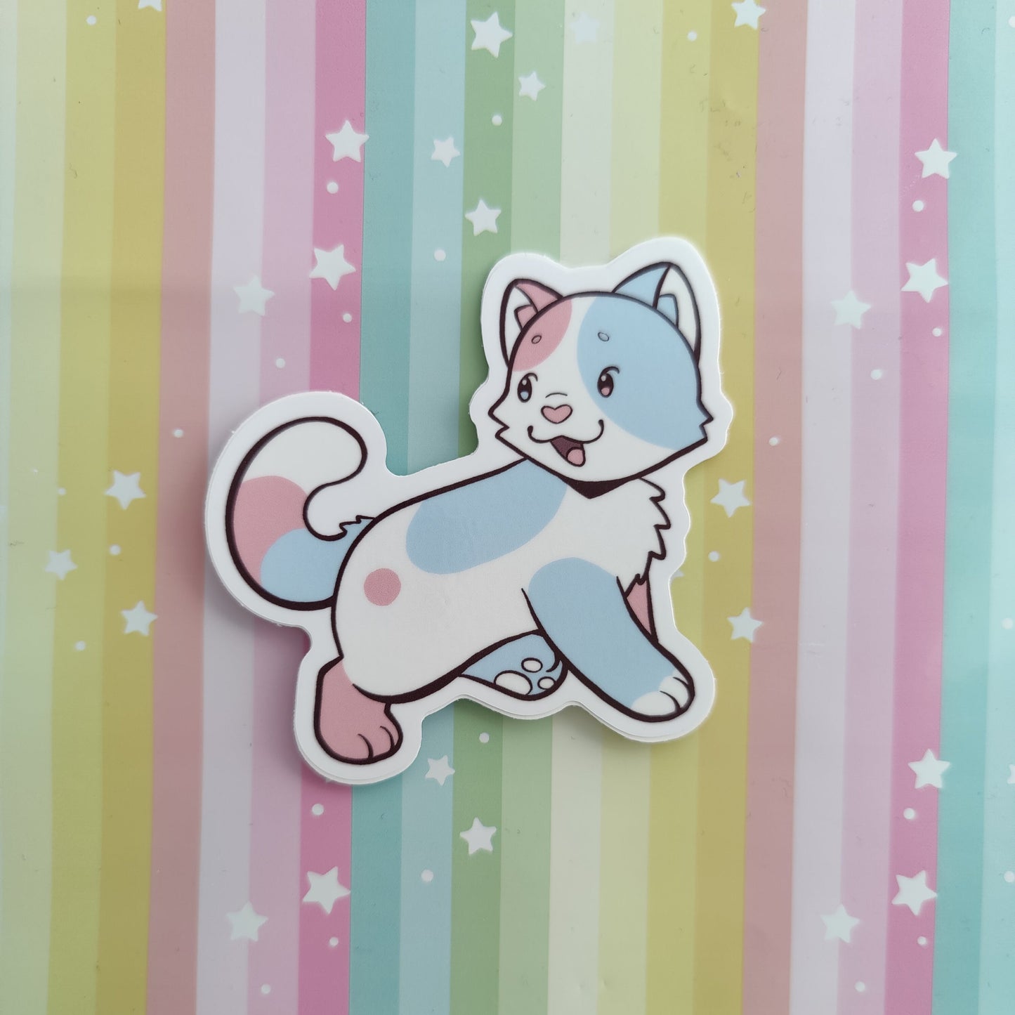 colorful kitty 3" vinyl stickers
