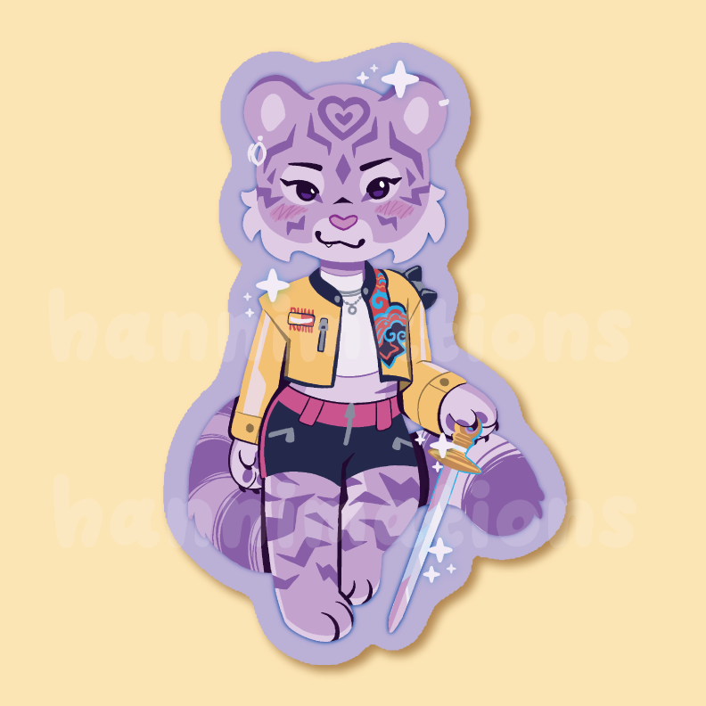 huntrix kitty 3" matte vinyl stickers