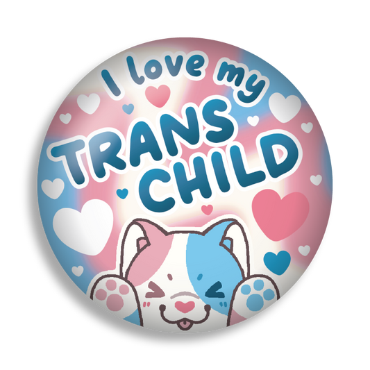 trans ally 2.25" button pins