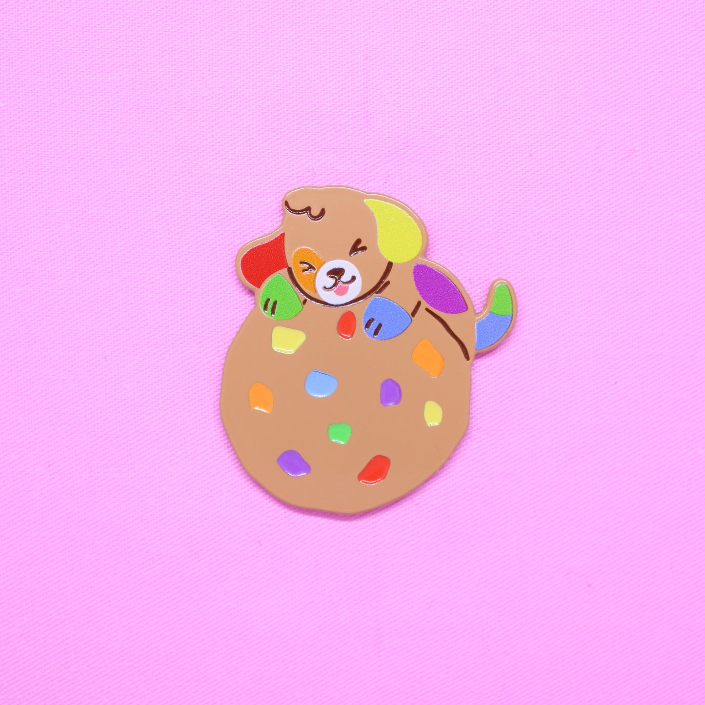 cookie puppy soft enamel pin