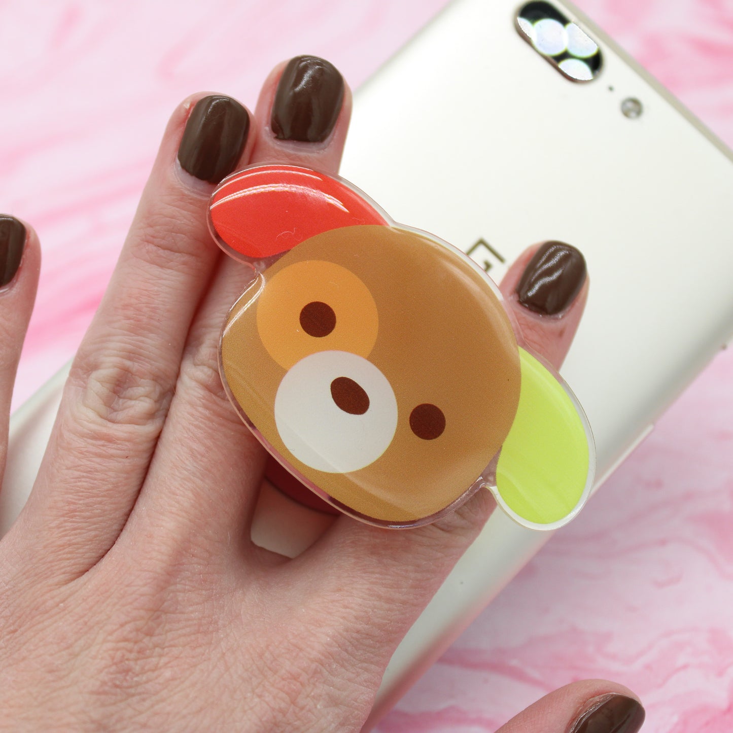 B GRADE (defective) colorful puppy phone grips