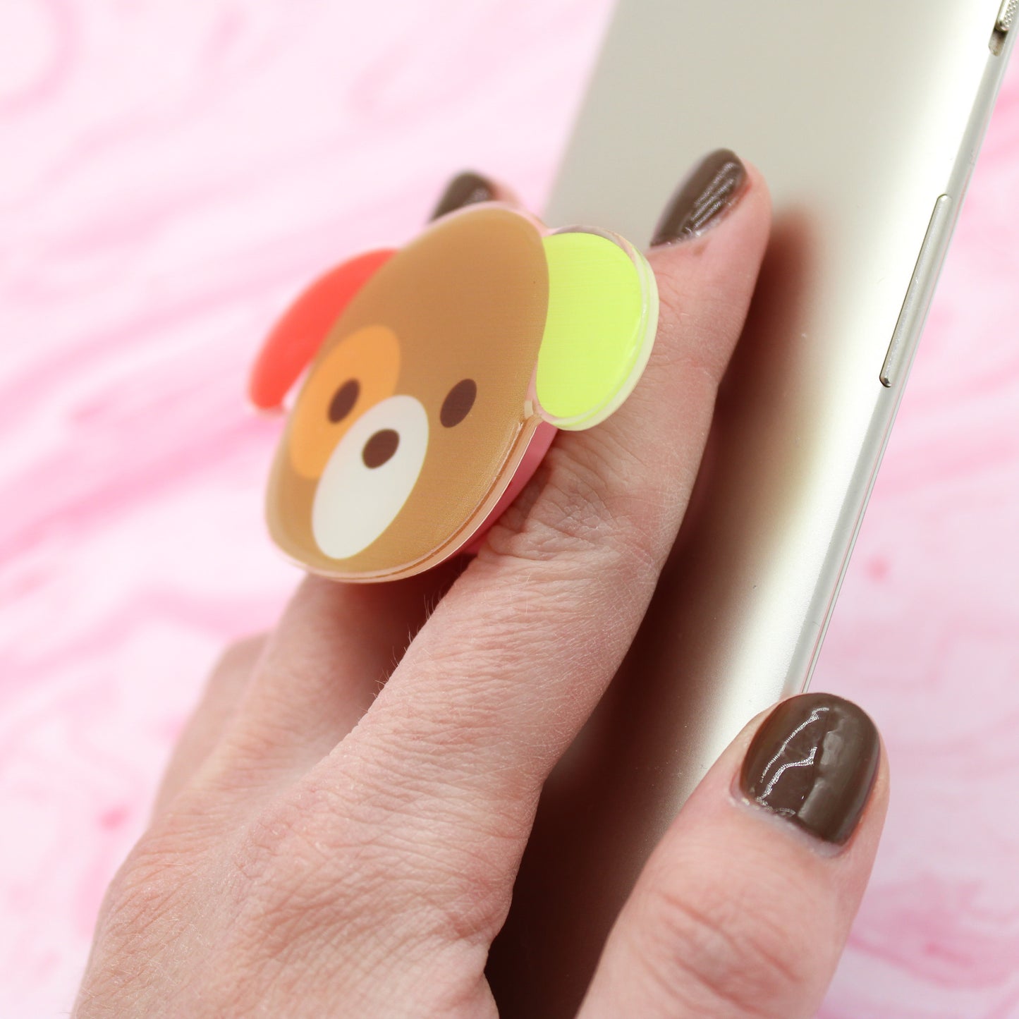 B GRADE (defective) colorful puppy phone grips