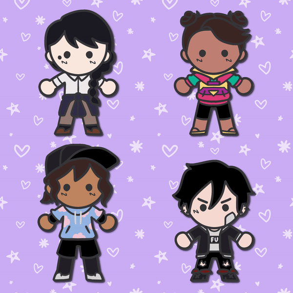 butterfly soup weebean enamel pins