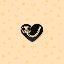Load image into Gallery viewer, cursed hooty heart pin
