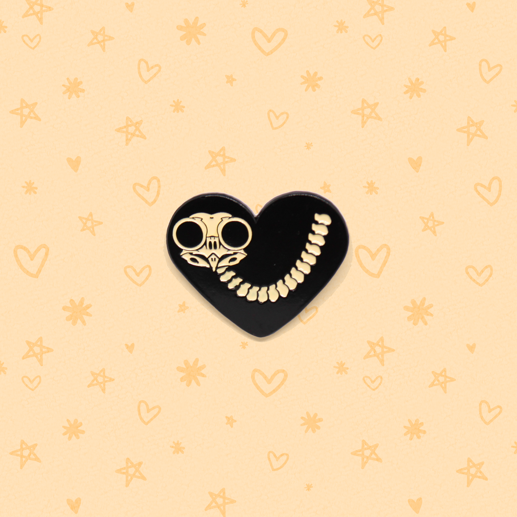 cursed hooty heart pin