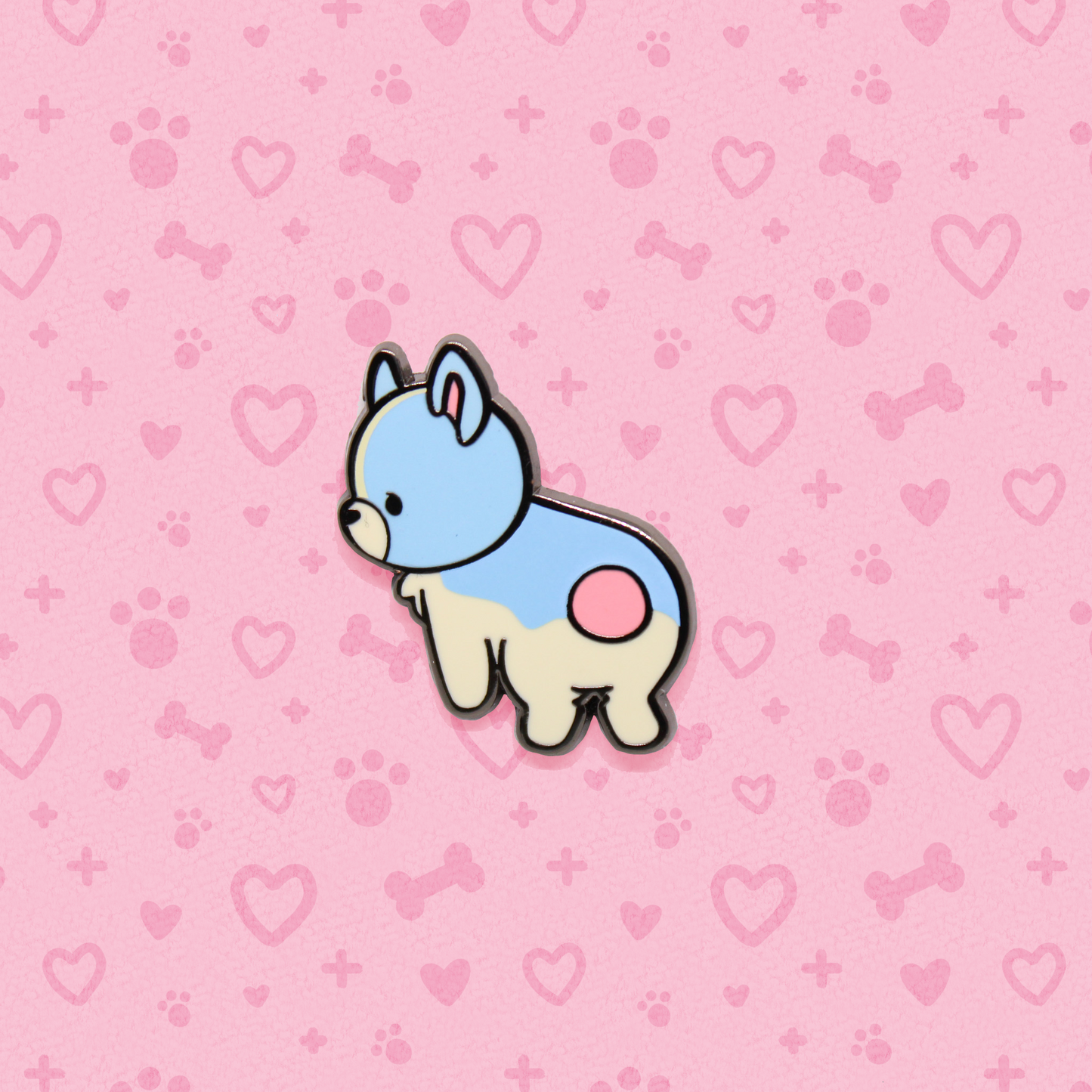 colorful puppies enamel pins