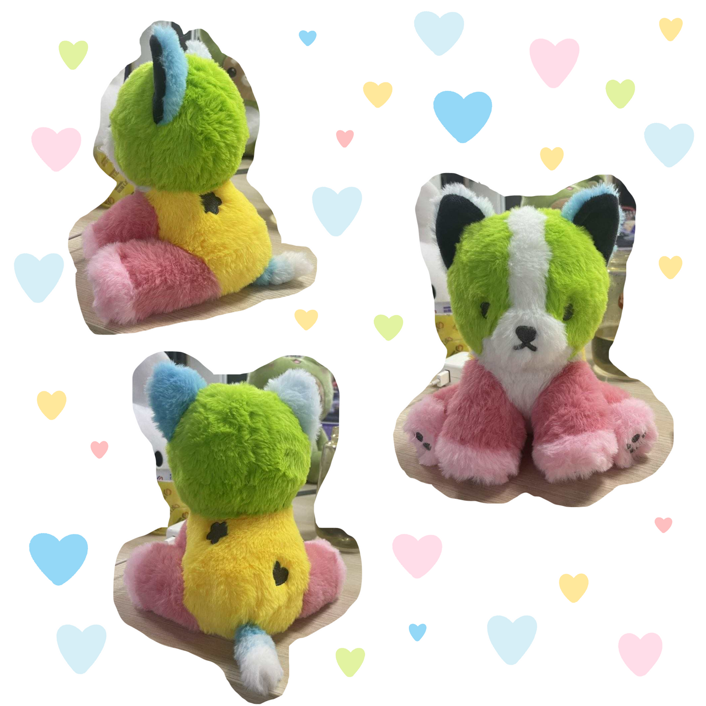 mango the colorful puppy plushie