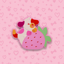 Load image into Gallery viewer, scarlet strawberry soft enamel pin
